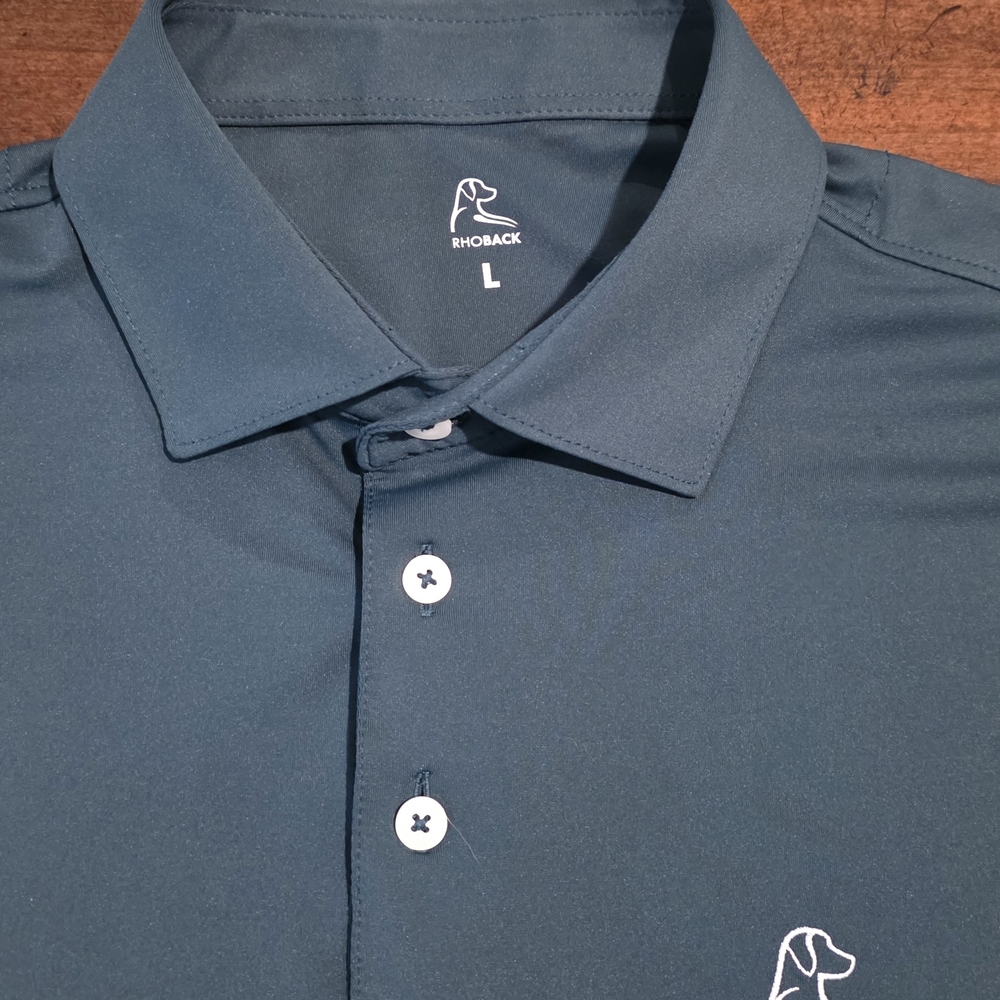 Rhoback Men's Polo Shirt in Green L - Picture 3 of 3